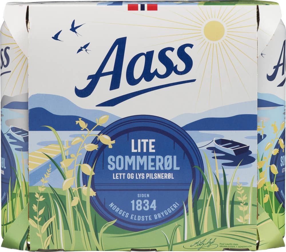 Aass Bryggeri Aass Lite Sommerøl 6 x 0,5 l