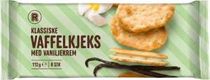 R Klassiske vaffelkjeks med vaniljekrem