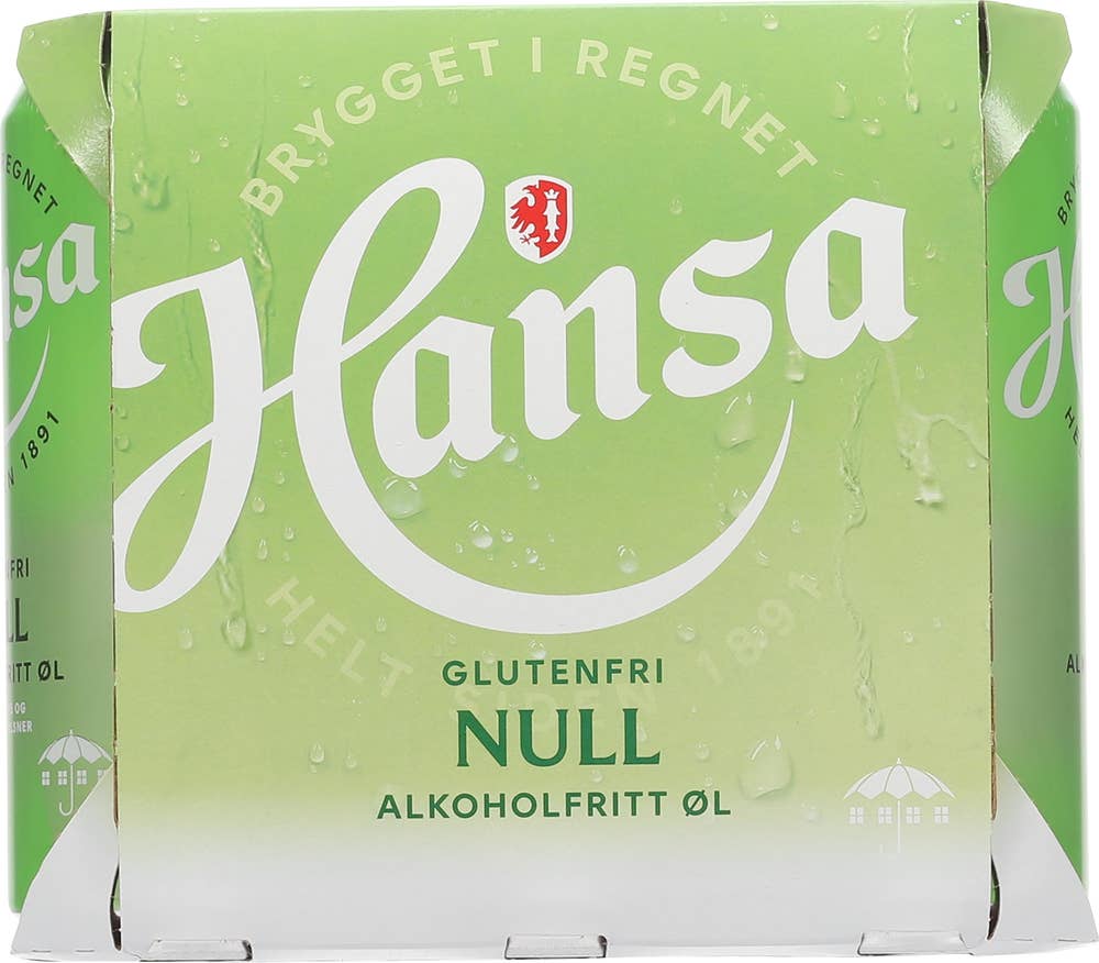 Hansa Null % Alkoholfri, Glutenfri, 6 x 0,5l
