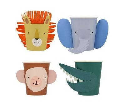 Sprell Pappkopper Jungeldyr 8 stk