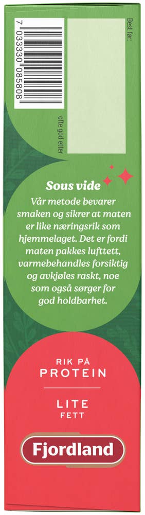 Fjordland Oksekjøtt i saus Med ertestuing, poteter og tyttebærsyltetøy