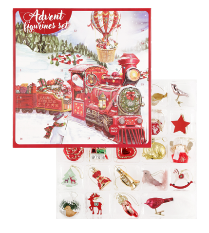 Clas Ohlson Adventskalender "julenisse" med julepynt