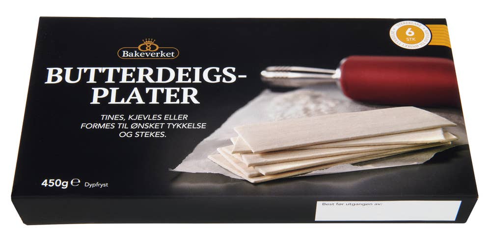 Bakeverket Butterdeigsplater 6stk