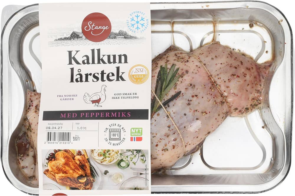 Stange Kalkun lårstek med peppermix