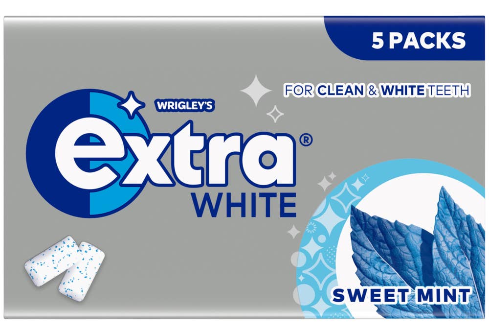 Extra White Sweet Mint Sukkerfri 5 stk, 70 g