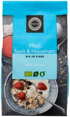 Helios Müsli Spelt & Hasselnøtt Økologisk