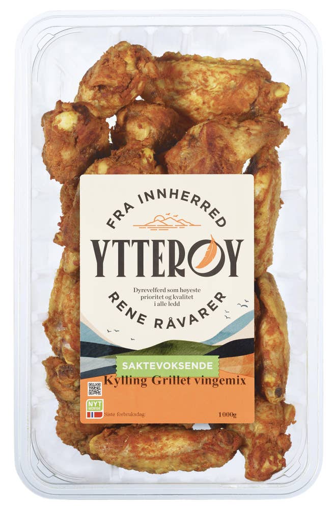 Ytterøy Grillet kyllingvingemiks Saktevoksende kylling