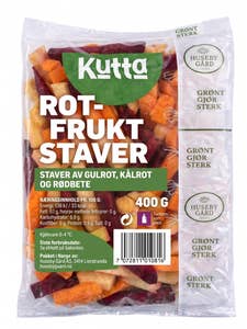 Huseby Gaard KUTTA Rotfrukt-staver Gulrot, kålrot og rødbete