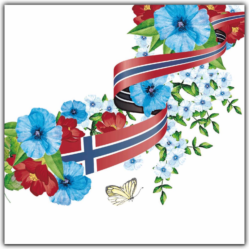 Duni Servietter til 17. mai-feiring 3 lag, 33 cm, 20 stk