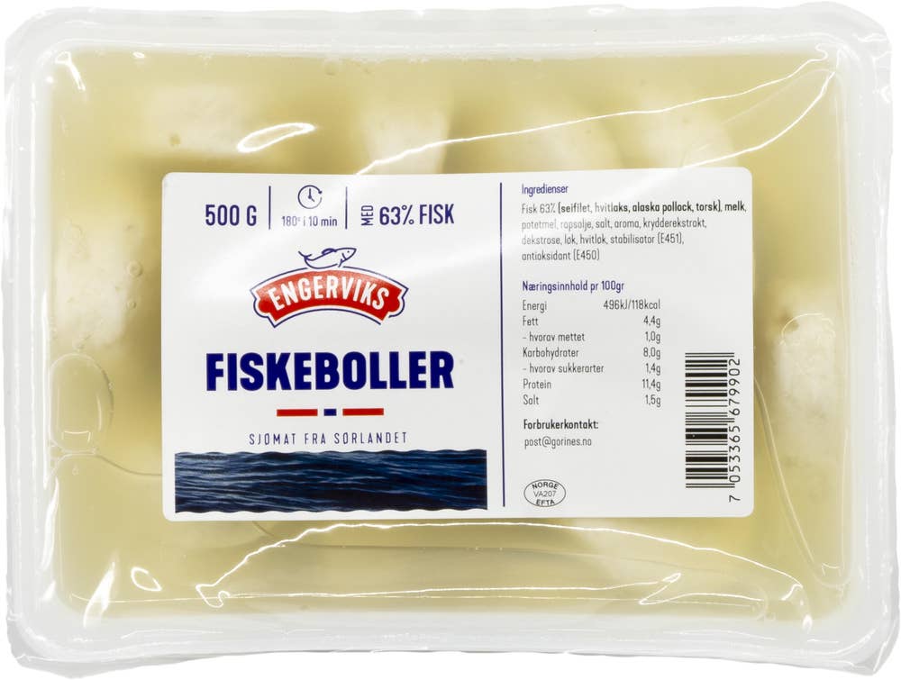 Engerviks Fiskeboller i lake 60% Vår Laveste Pris