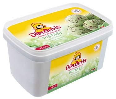 Diplom-is Fløteis Pistasj