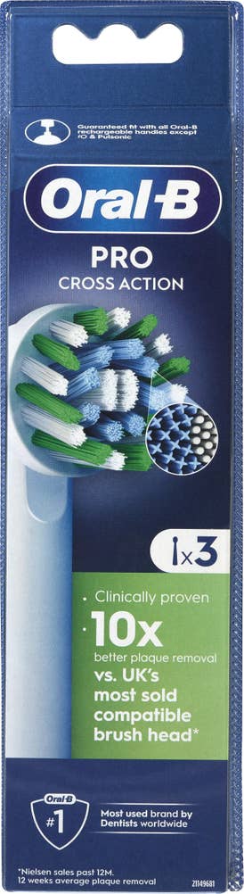 Oral-b Tannbørstehoder Pro cross action 3 stk