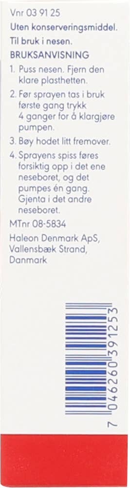 Otrivin Comp nesespray for voksne 0,5 mg / ml + 0,6 mg / ml