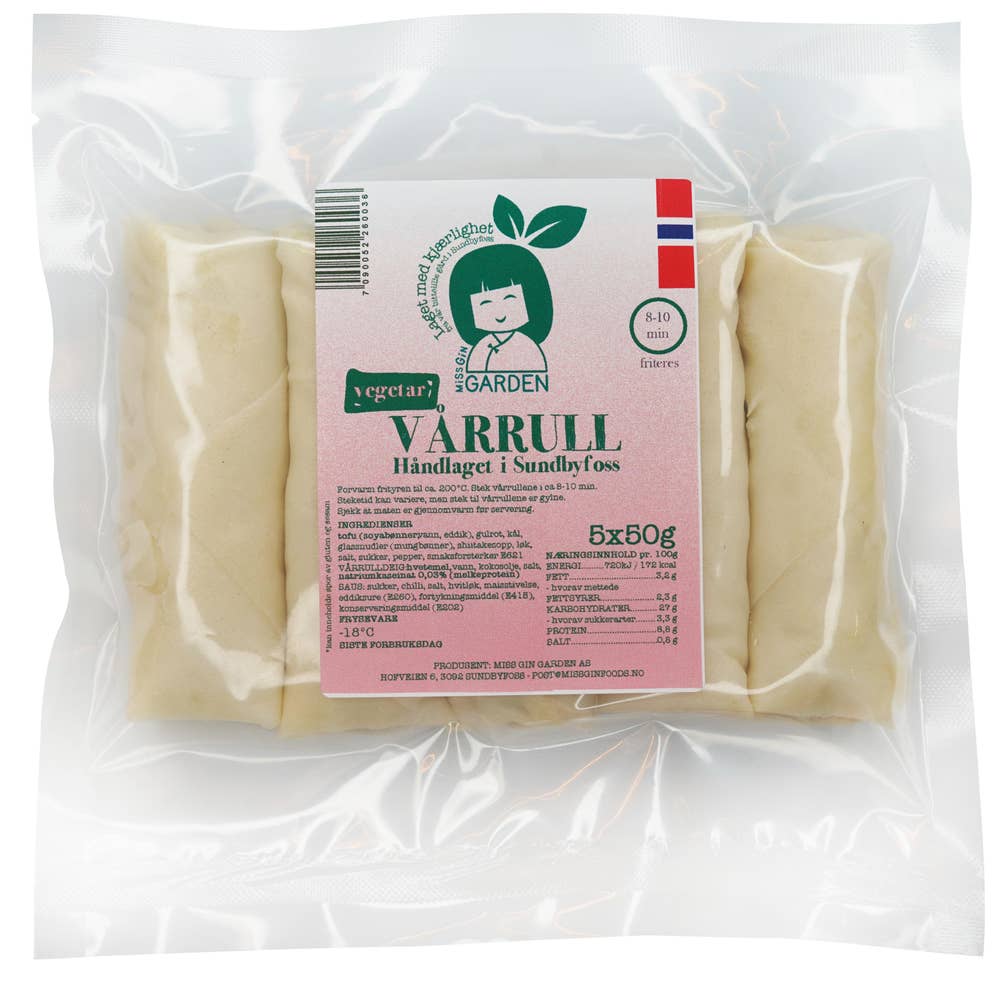 Miss Gin Garden Vegetar Vårruller Fylt Med Tofu Ustekt