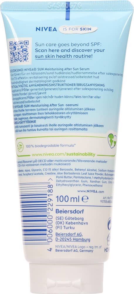 Nivea After Sun face & body serum lotion