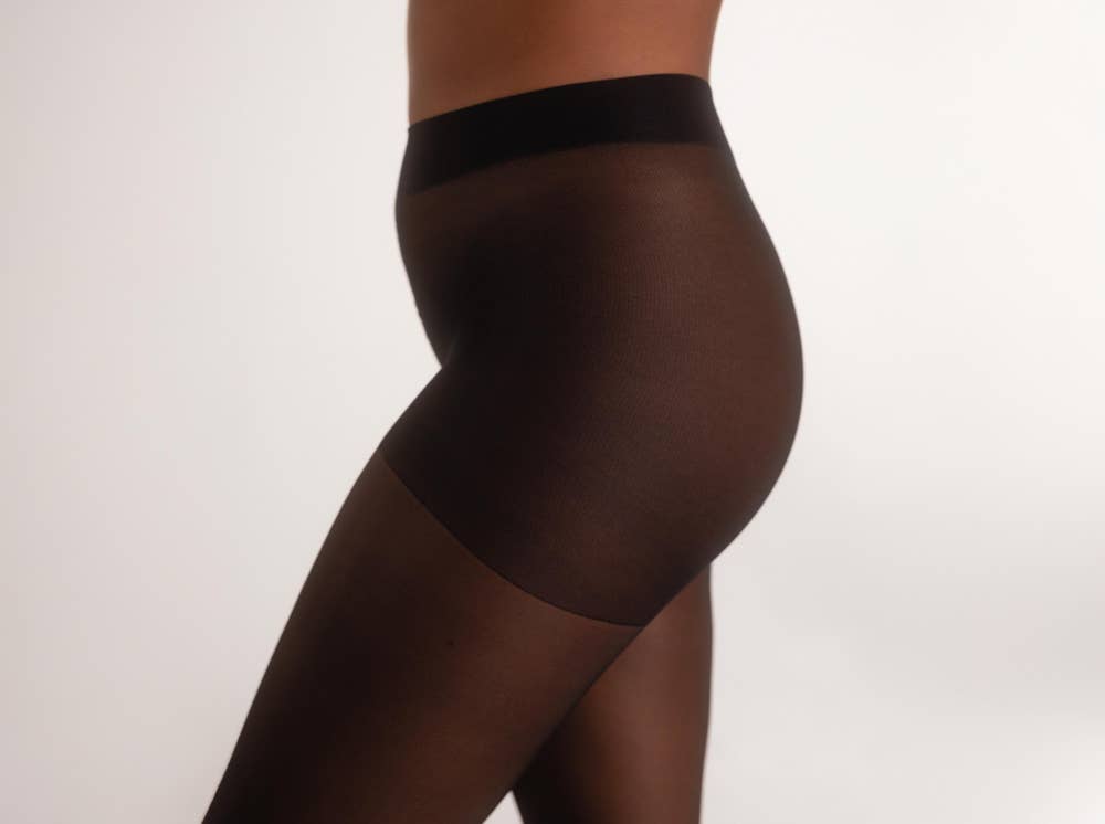 Inntil Strømpebukse 20 DEN Sort, str. 40-44, semi-matt