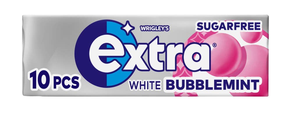 Extra White Bubblemint Sukkerfri 10 stk