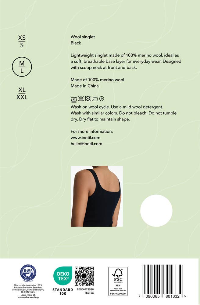 Inntil Ullsinglet Sort, str M-L