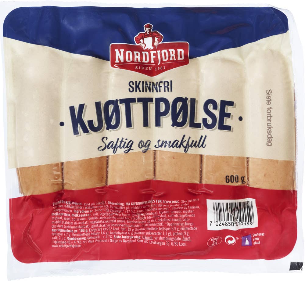 Røkt Kjøttpølse Skinnfri