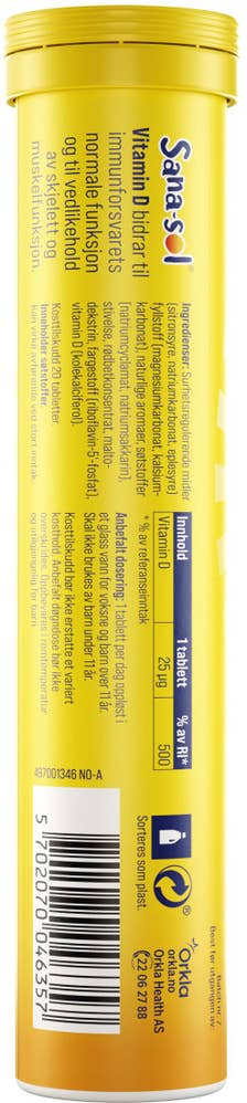 Sana-Sol D-boost 25µg Brusetabletter