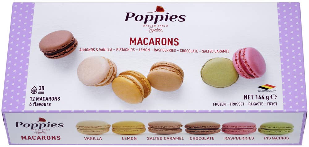 Poppies Makroner 12stk