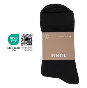 Inntil Sokker i bomull Sort, str. 41-45