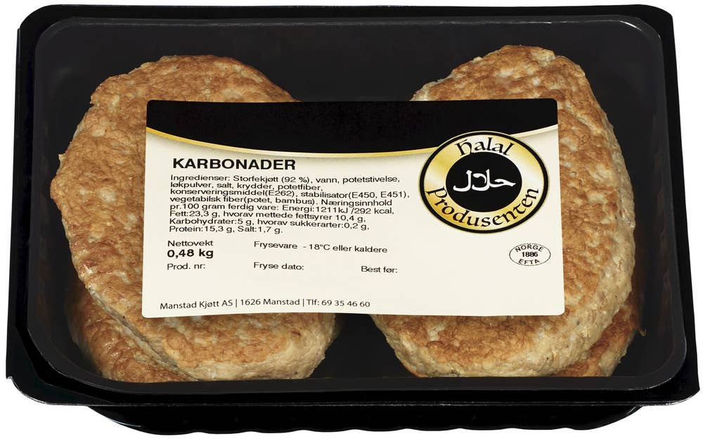Karbonader halal 480 g