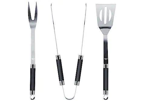Clas Ohlson Grillredskap 3 deler sort/rustfritt
