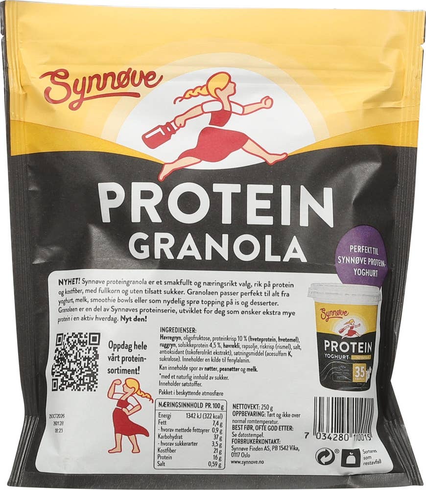 Synnøve Finden Proteingranola Uten tilsatt sukker