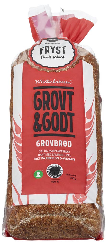 Mesterbakeren Grovt & Godt Grovbrød Fryst