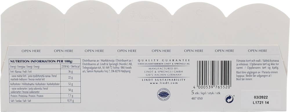 Lindt Santa Mini Sjokoladenisser 5 stk