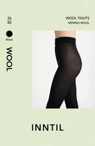 Inntil Ullstrømpebukse Sort, str 36-40