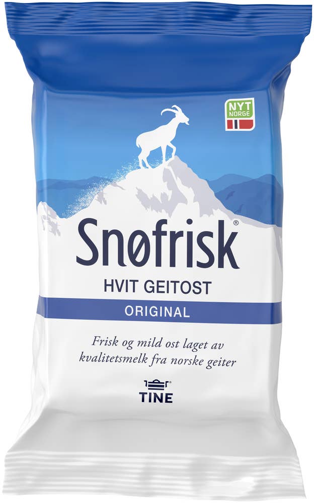 Snøfrisk ekte hvit geiteost ca. 340 g