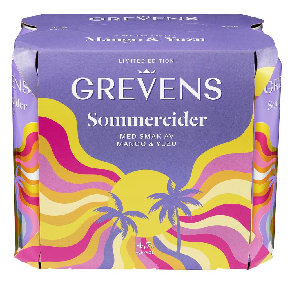 Grevens Sommercider Mango & Yuzu 6 x 0,5 l