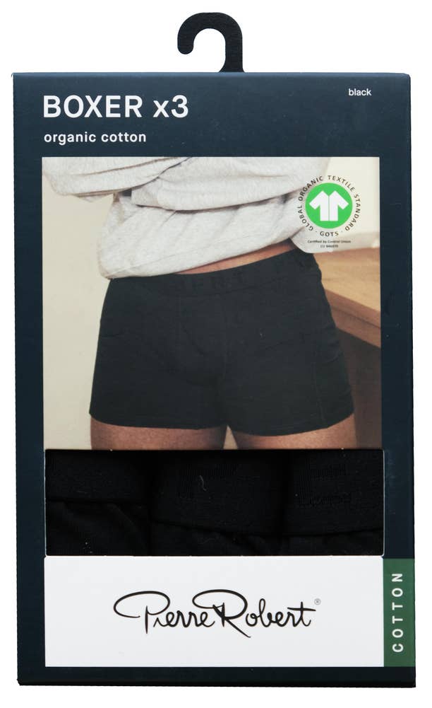 Pierre-Robert¤PR Boxer i bomull, Herre Sort, str. M