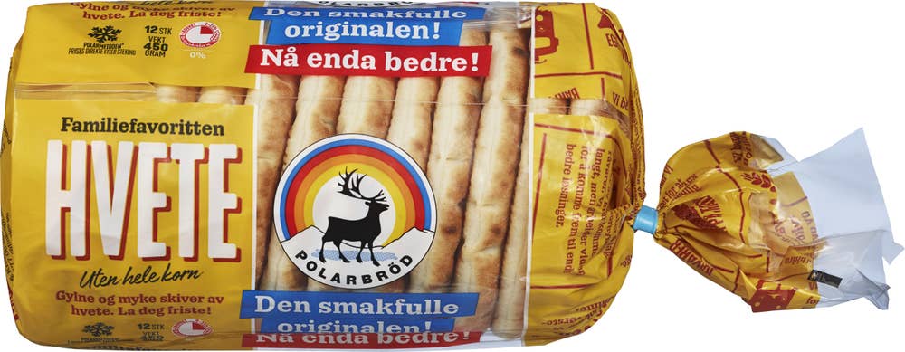 Polarbrød Hvete 12 stk