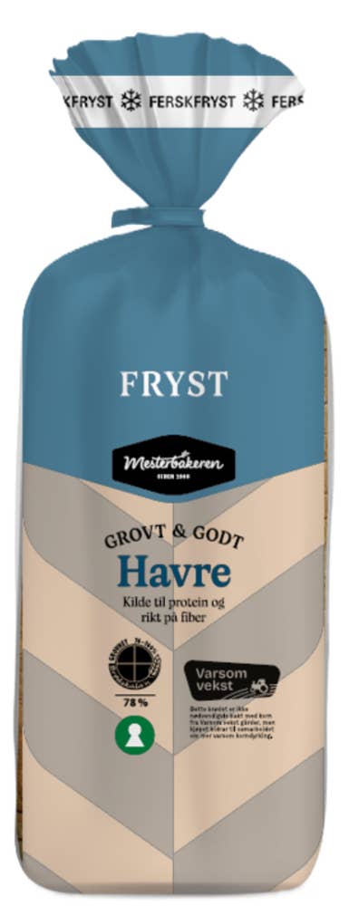 Mesterbakeren Grovt & Godt Havre Fryst