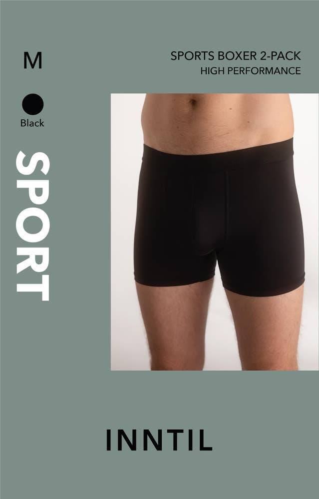 Inntil Sportsbokser Sort, str. M