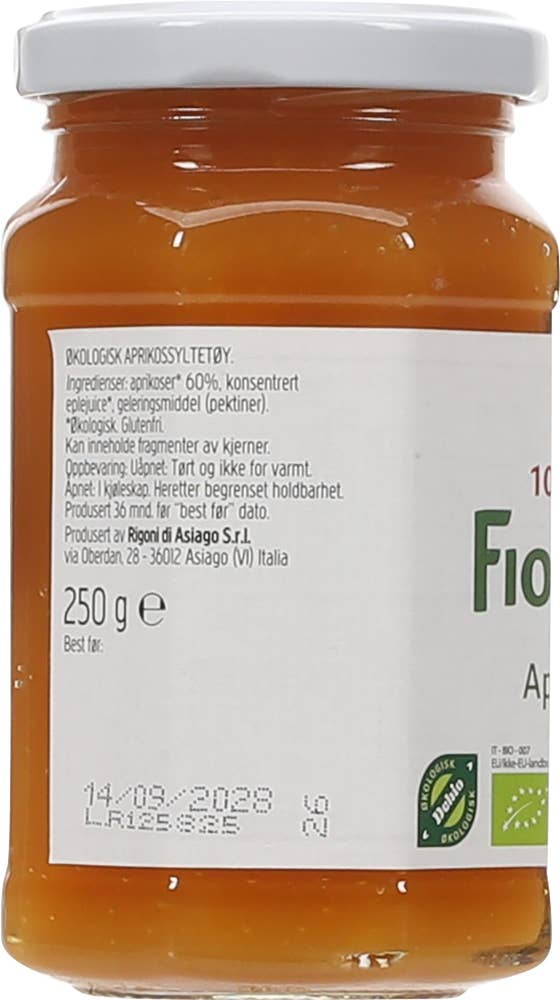 Rigoni di Asiago Økologisk aprikossyltetøy Fior di frutta