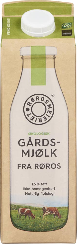 Rørosmeieriet Lett Økologisk Gårdsmjølk ikke Homogenisert