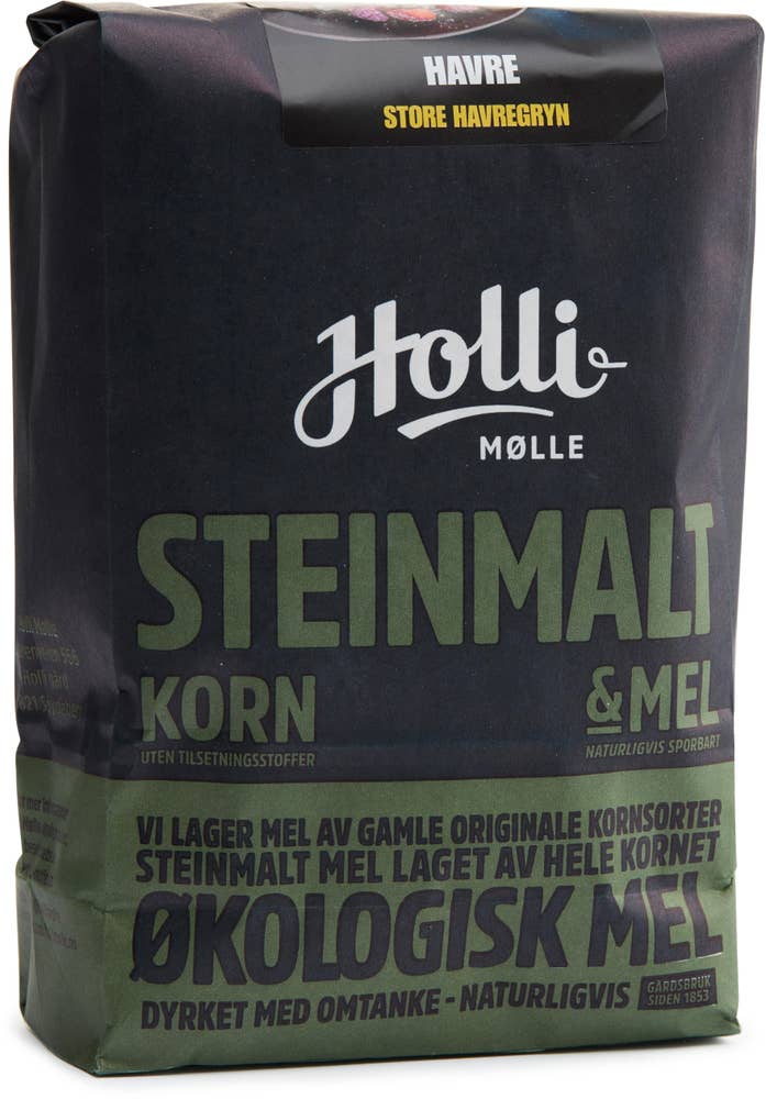 Holli Mølle Økologiske Store Havregryn Steinmalt