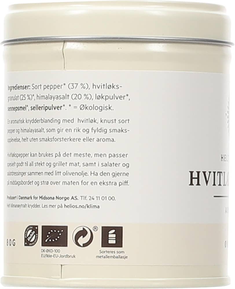 Helios Økologisk hvitløkspepper