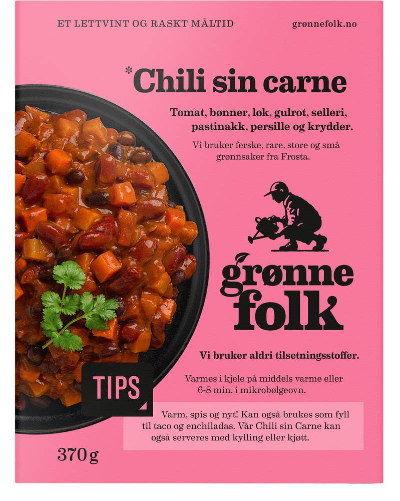GRØNNE FOLK Chili sin carne