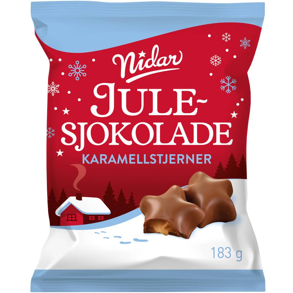 Nidar Julesjokolade Karamellstjerner