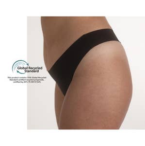 Inntil Sømløs string Sort, str. L