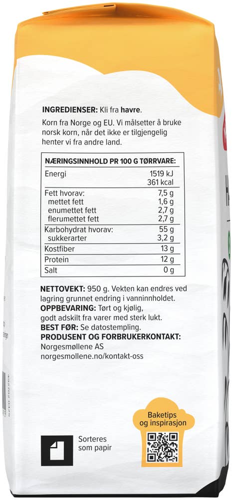 Norgesmøllene Havrekli