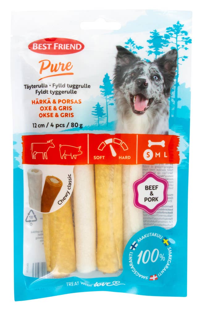 Best Friend Pure tyggerulle Okse og svin, 4 stk