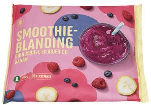 R Smoothieblanding bringebær & blåbær