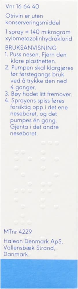 Otrivin nesespray for voksne 1mg / ml