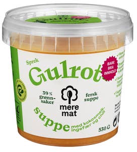 Mere Mat Suppe med gulrøtter, chili og ingefær